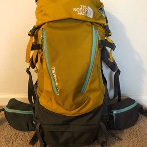 The North Face terra 40 arrowwood yellow backpack